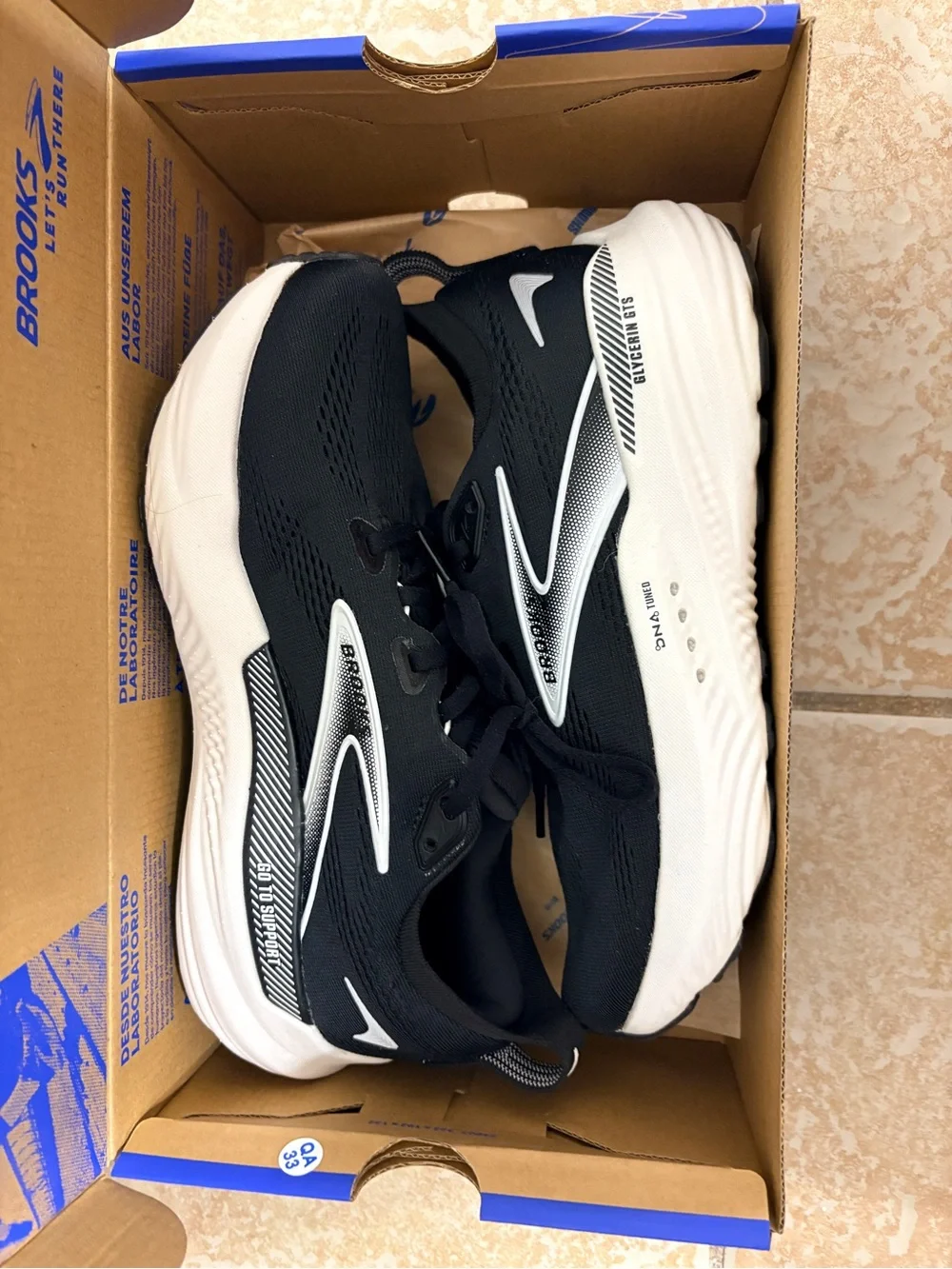 Brooks Black and White Women’s Athletic Running Shoes